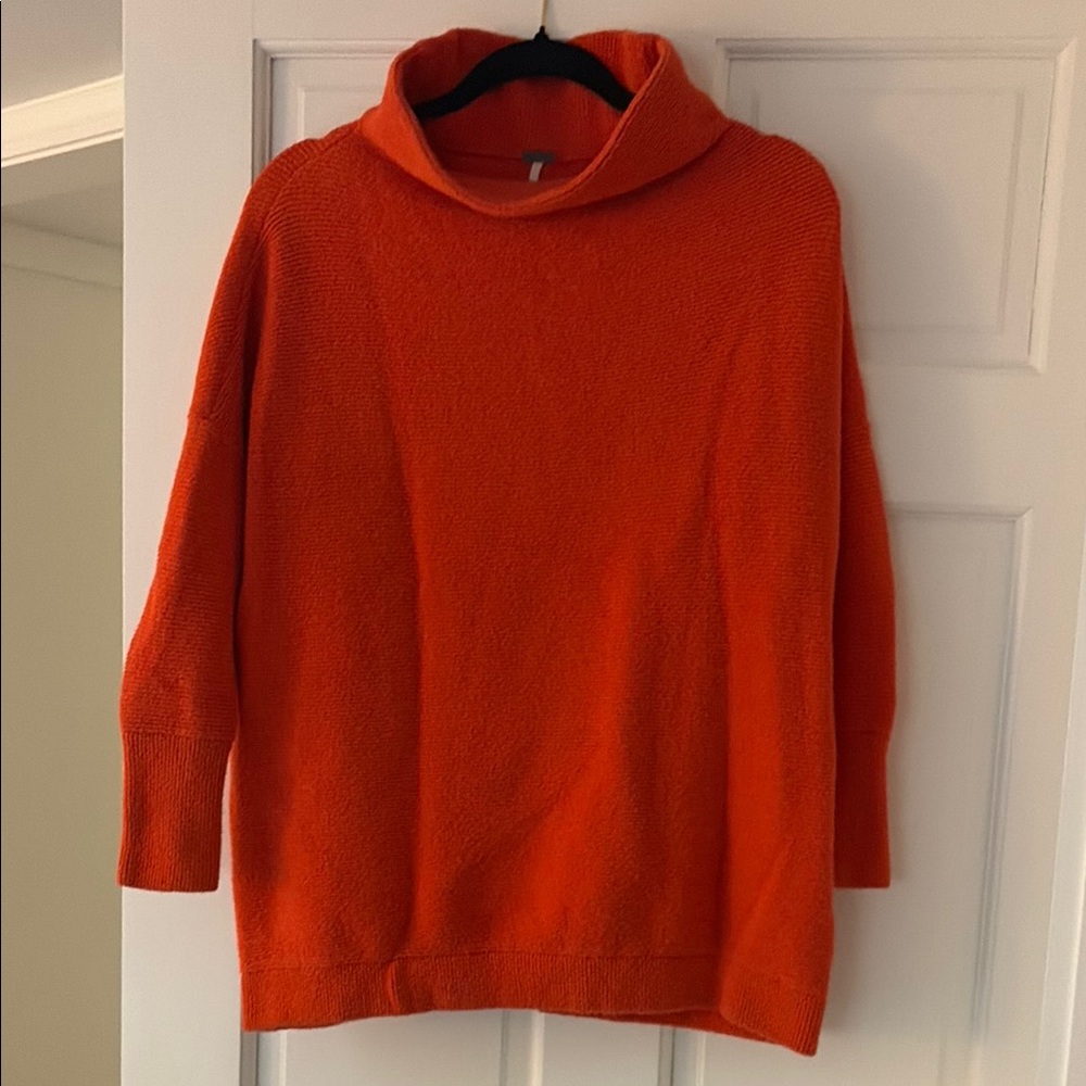 Free People Cowl Neck Women’s Sweater - Orange/Red